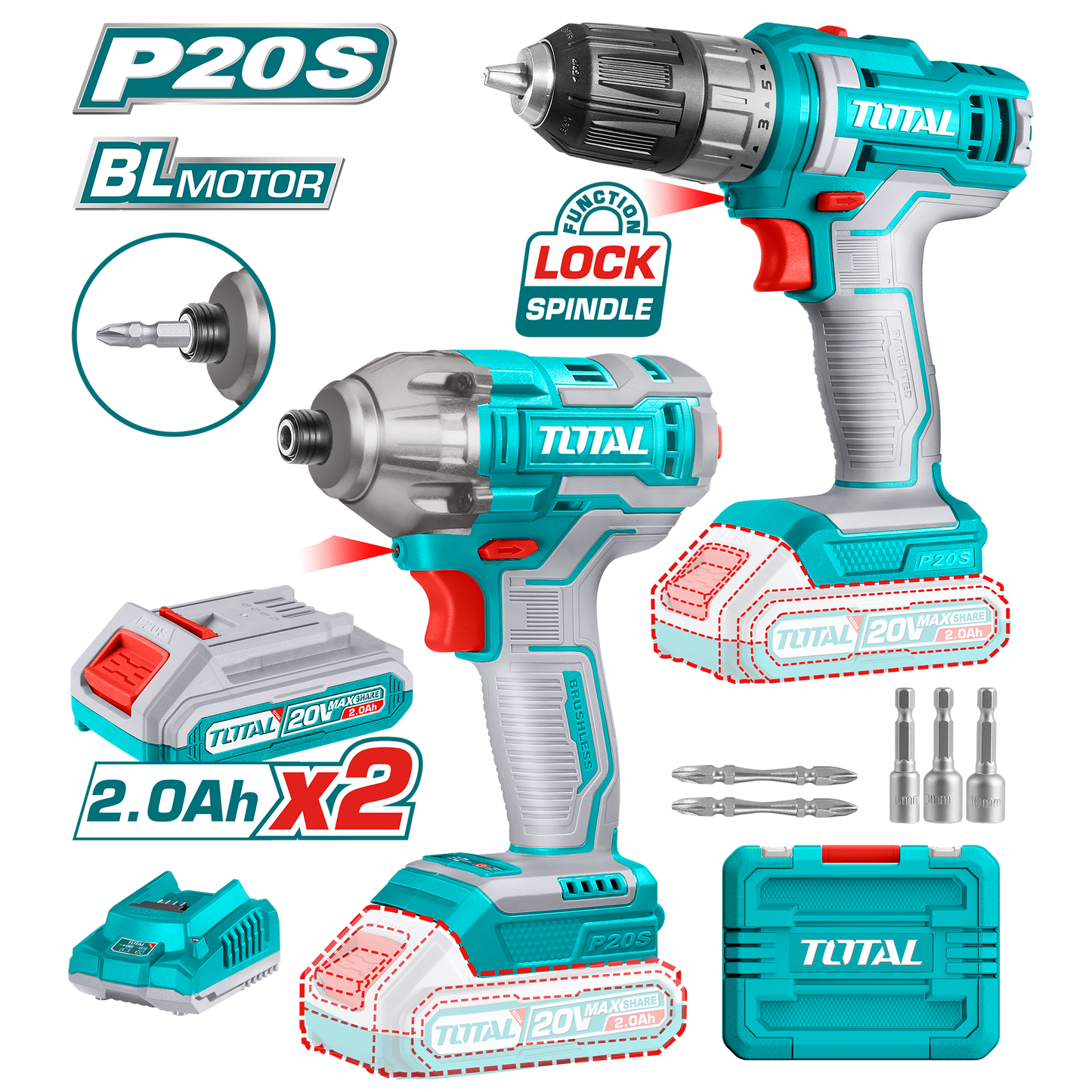 CORDLESS 2PCE SET ECL-KIT1B (TCKLI20277)