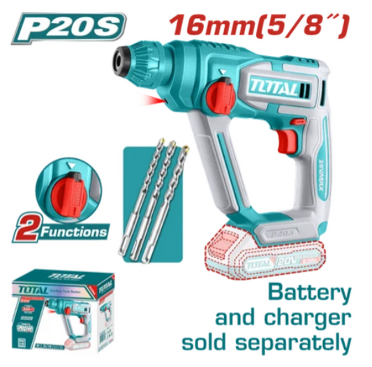 ROTARY HAMMER 20V 16MM EXCL. B&C ECL-RH16N TOTAL (TRHLI20168)