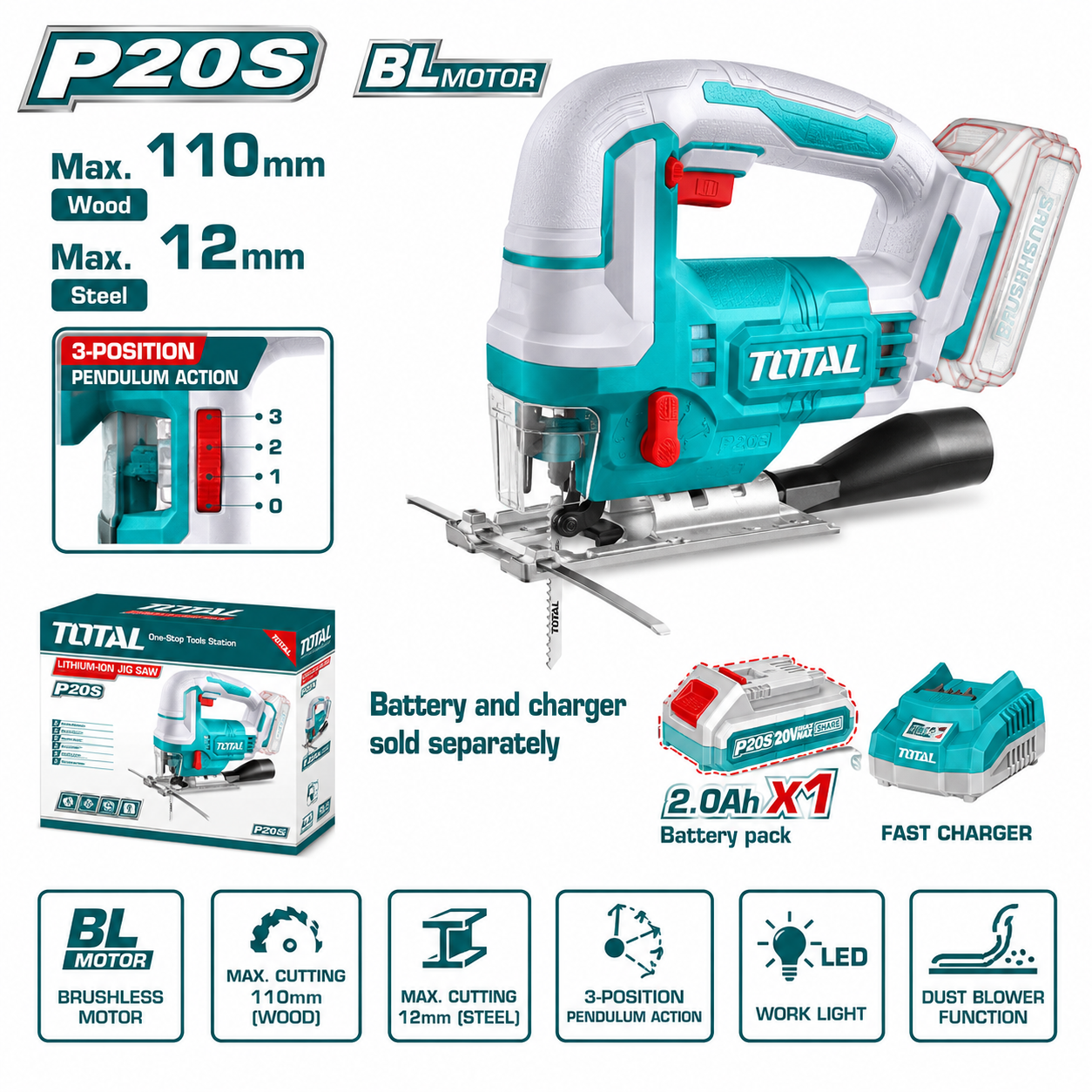 LITHIUM-ION JIG SAW EXCLUDED B&C ECL-JS1N (TJSLI1008)