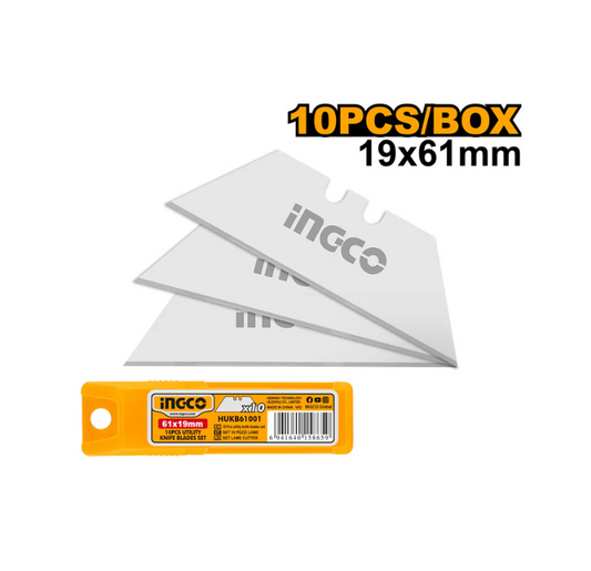 INGCO BLADE SET 61X19MM 10PC