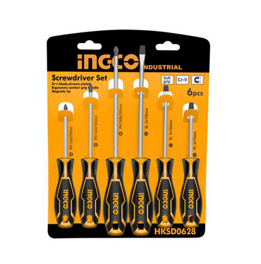 INGCO S/DRIVER SET CRV 6PC