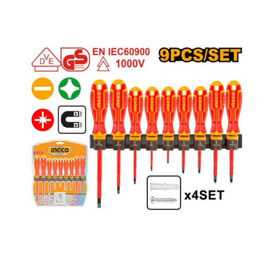 INGCO S/DRIVER SET VDE 9PC