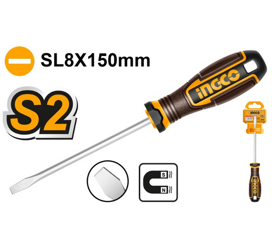 INGCO S/DRIVER S2 8X150MM SLOTTED