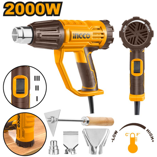 INGCO HEAT GUN + ASS 2000W