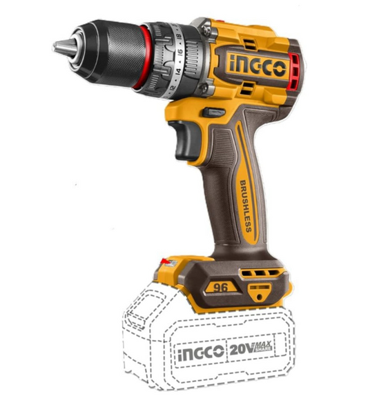 INGCO 20V IMPACT DRILL 96NM BARE