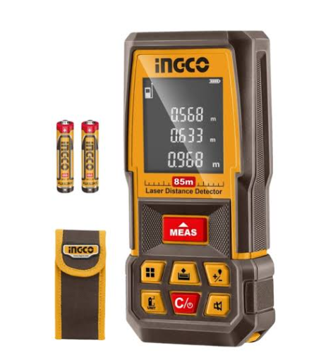INGCO LASER DISTANCE DETECTOR 85M 2 X AAA BATT INCL