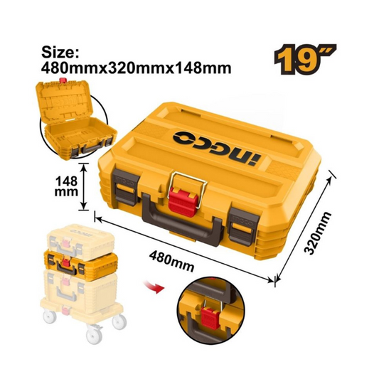 INGCO STACKABLE T/BOX 475X320X148MM 15KG P/CLIP EMPTY