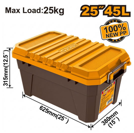 INGCO 25" PLASTIC TOOL BOX