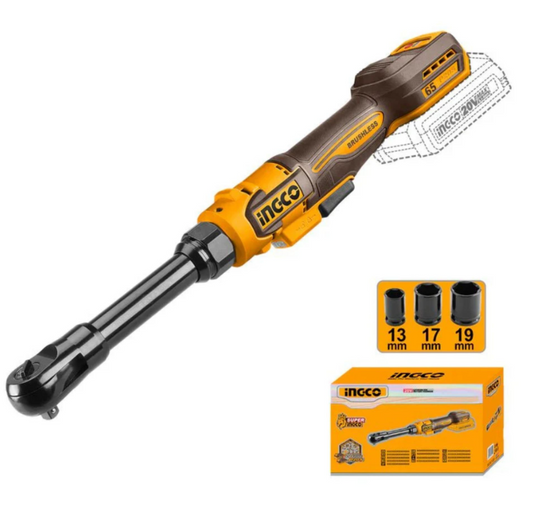 INGCO 20V PS+ C/L EXTENDED RATCHET DRIVER 3P 65NM NO B/C