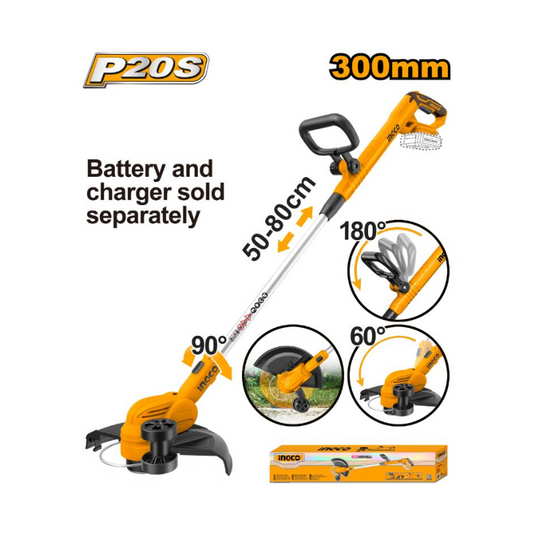INGCO 20V PS+ C/L GRASS TRIMMER 8200/MIN ADJ