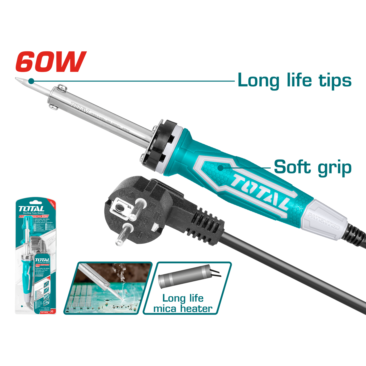 ELECTRIC SOLDERING IRON 60W ECD-SI1 (TET1606)