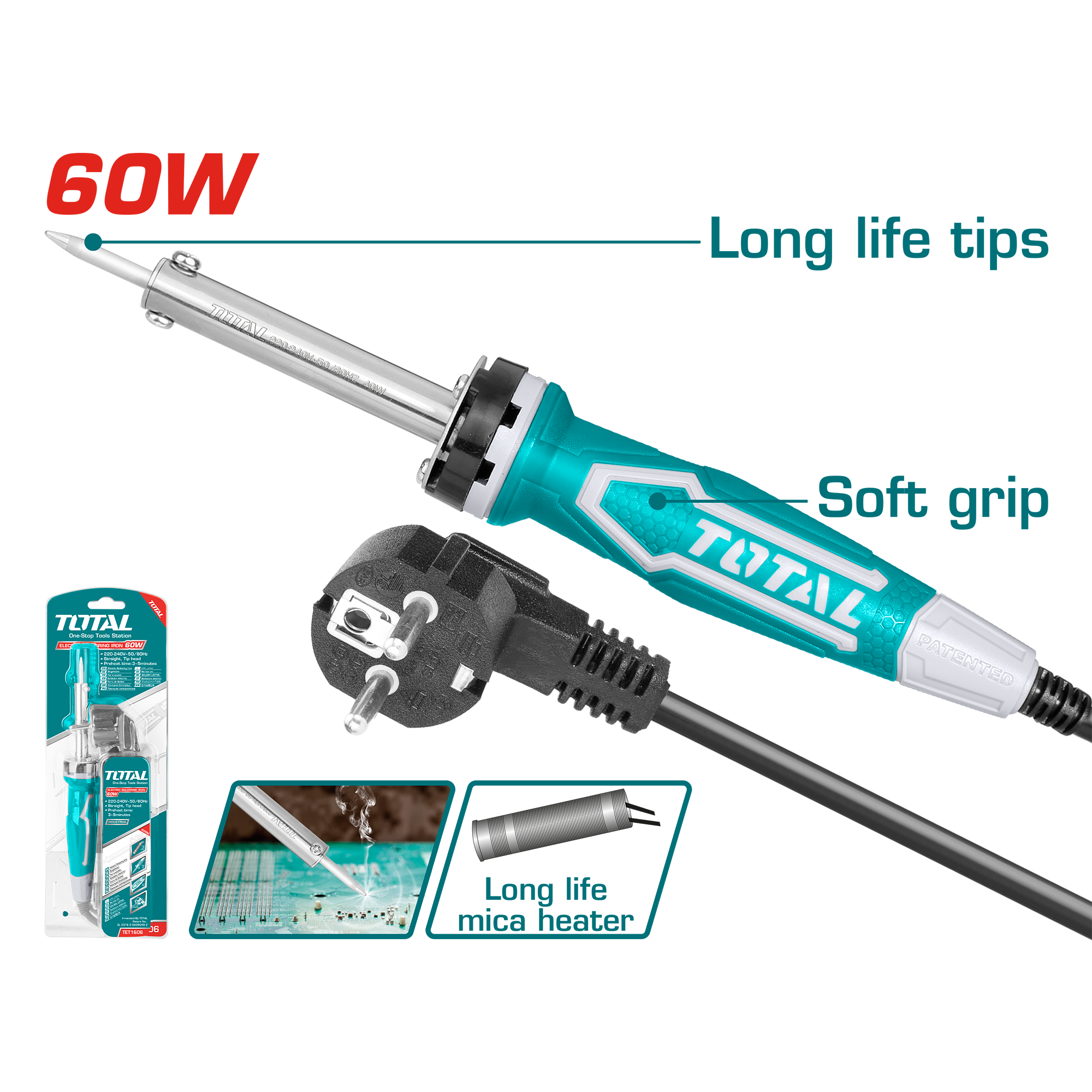 ELECTRIC SOLDERING IRON 60W ECD-SI1 (TET1606)