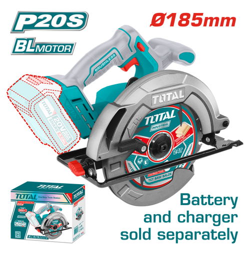 CIRCULAR SAW 185mm 4800RPM 20V C/L ECL-CS1CB TOTAL (TSLI1851)